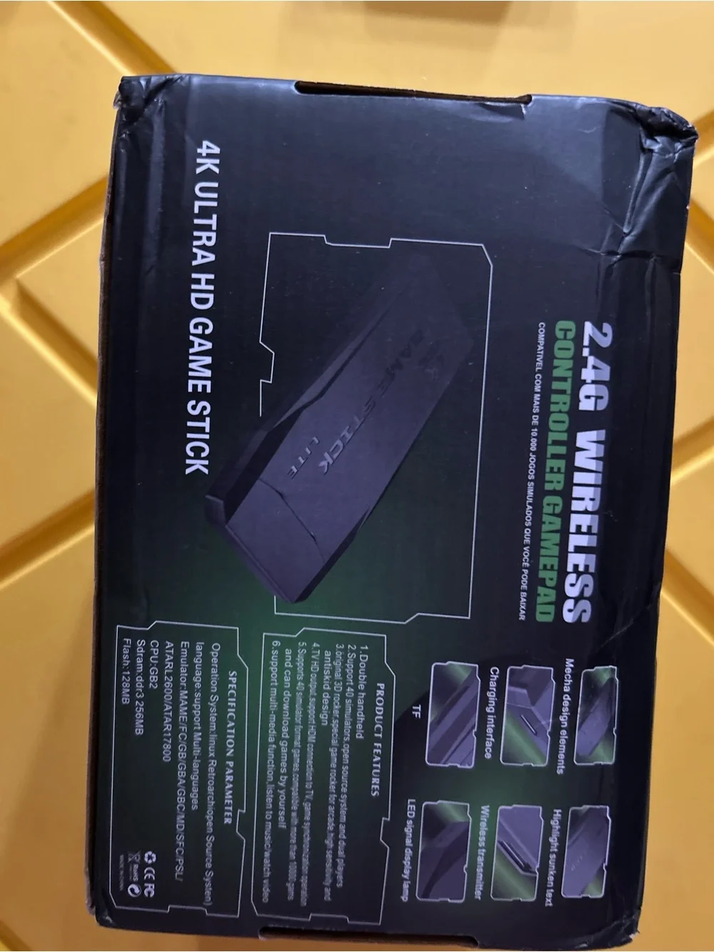 2.4G Wireless Black Game Controller and game stick